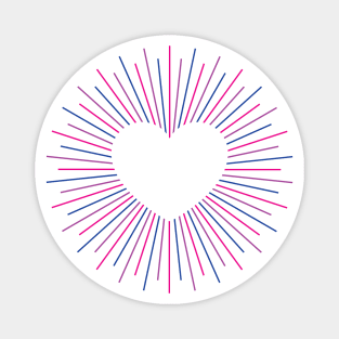 Bi Pride Radial Heart Magnet